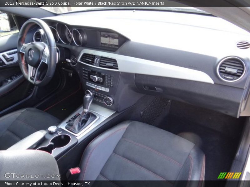 Polar White / Black/Red Stitch w/DINAMICA Inserts 2013 Mercedes-Benz C 250 Coupe