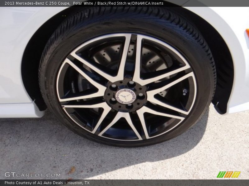 Polar White / Black/Red Stitch w/DINAMICA Inserts 2013 Mercedes-Benz C 250 Coupe