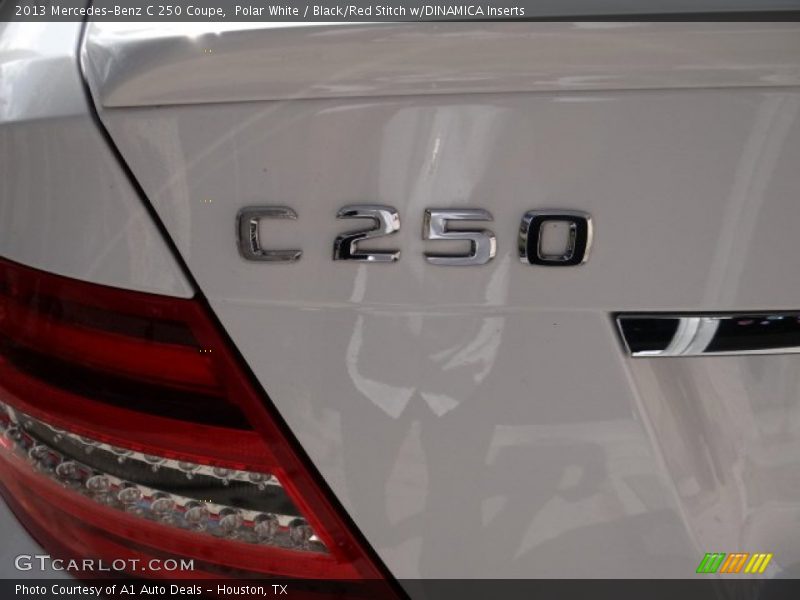 Polar White / Black/Red Stitch w/DINAMICA Inserts 2013 Mercedes-Benz C 250 Coupe