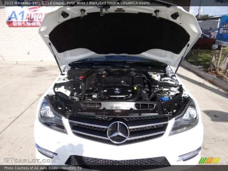 Polar White / Black/Red Stitch w/DINAMICA Inserts 2013 Mercedes-Benz C 250 Coupe