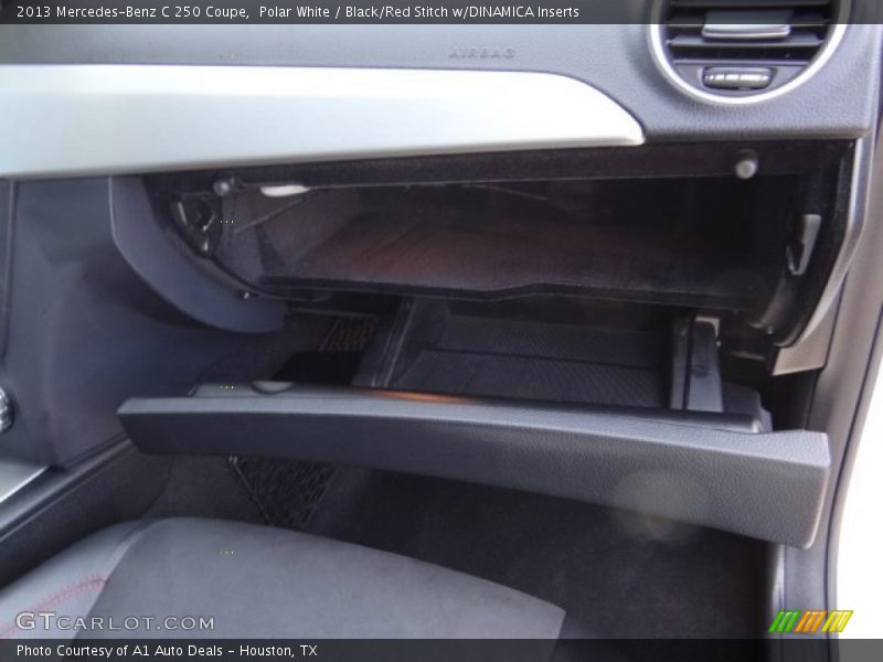 Polar White / Black/Red Stitch w/DINAMICA Inserts 2013 Mercedes-Benz C 250 Coupe