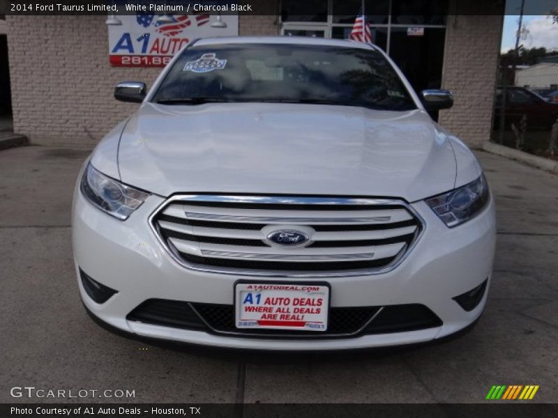 White Platinum / Charcoal Black 2014 Ford Taurus Limited