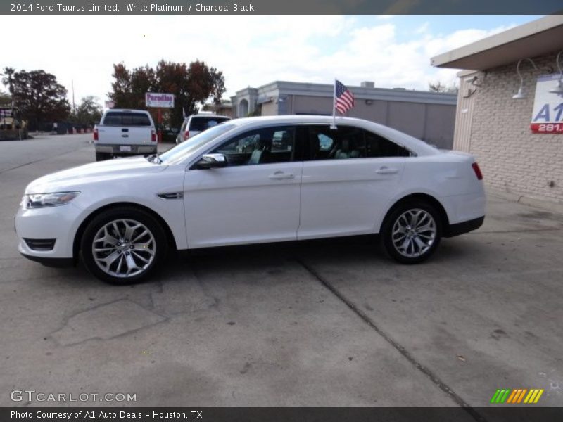 White Platinum / Charcoal Black 2014 Ford Taurus Limited