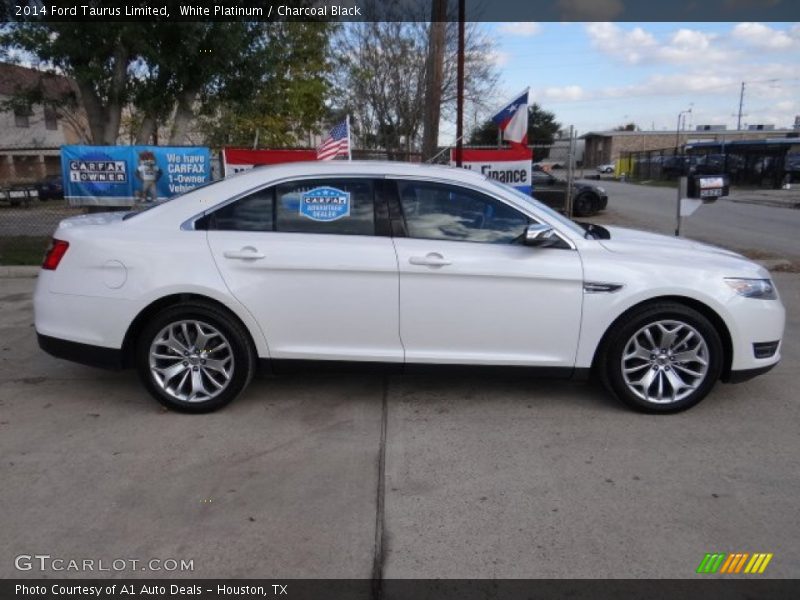 White Platinum / Charcoal Black 2014 Ford Taurus Limited