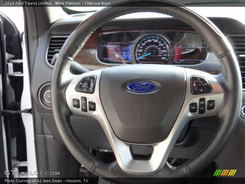 White Platinum / Charcoal Black 2014 Ford Taurus Limited