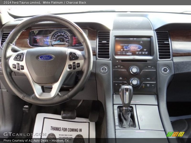 White Platinum / Charcoal Black 2014 Ford Taurus Limited