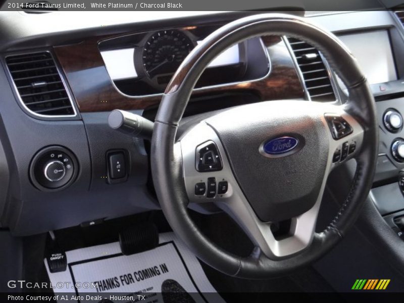 White Platinum / Charcoal Black 2014 Ford Taurus Limited