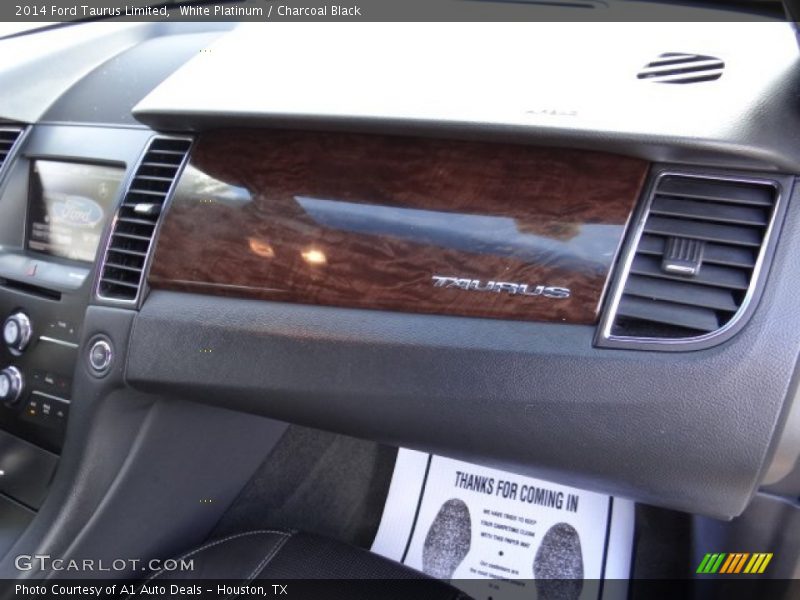 White Platinum / Charcoal Black 2014 Ford Taurus Limited