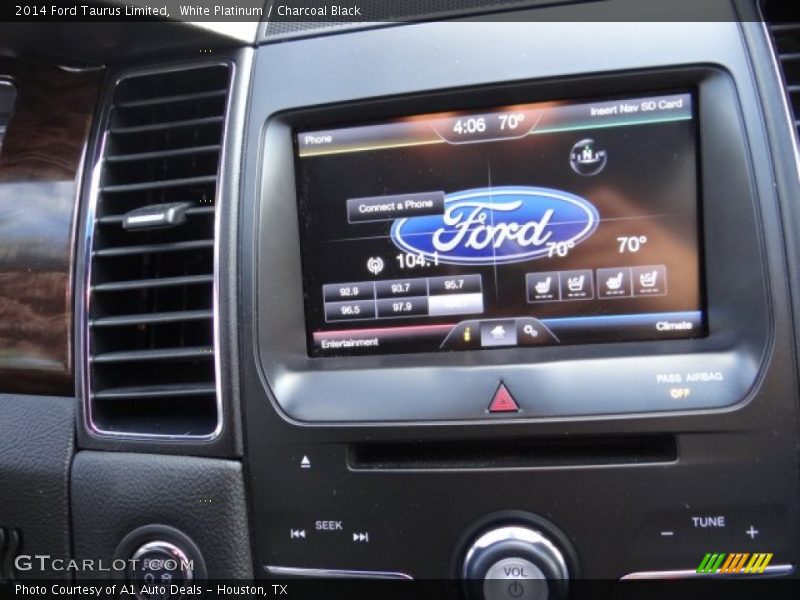 White Platinum / Charcoal Black 2014 Ford Taurus Limited