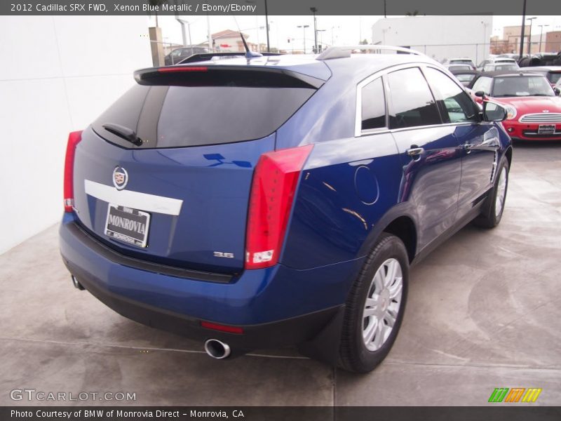 Xenon Blue Metallic / Ebony/Ebony 2012 Cadillac SRX FWD