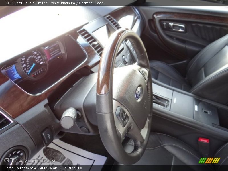 White Platinum / Charcoal Black 2014 Ford Taurus Limited