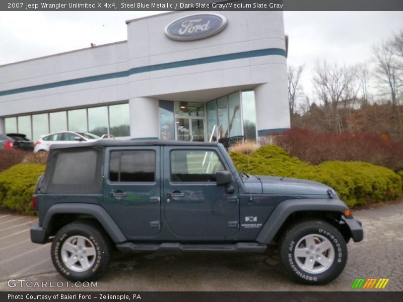 Steel Blue Metallic / Dark Slate Gray/Medium Slate Gray 2007 Jeep Wrangler Unlimited X 4x4