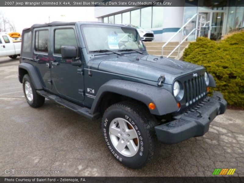 Steel Blue Metallic / Dark Slate Gray/Medium Slate Gray 2007 Jeep Wrangler Unlimited X 4x4