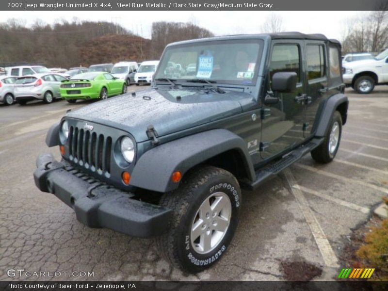 Steel Blue Metallic / Dark Slate Gray/Medium Slate Gray 2007 Jeep Wrangler Unlimited X 4x4