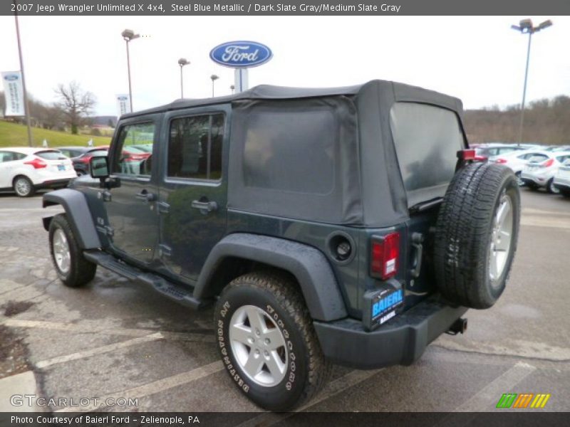 Steel Blue Metallic / Dark Slate Gray/Medium Slate Gray 2007 Jeep Wrangler Unlimited X 4x4