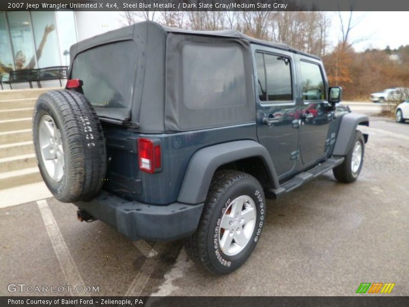 Steel Blue Metallic / Dark Slate Gray/Medium Slate Gray 2007 Jeep Wrangler Unlimited X 4x4