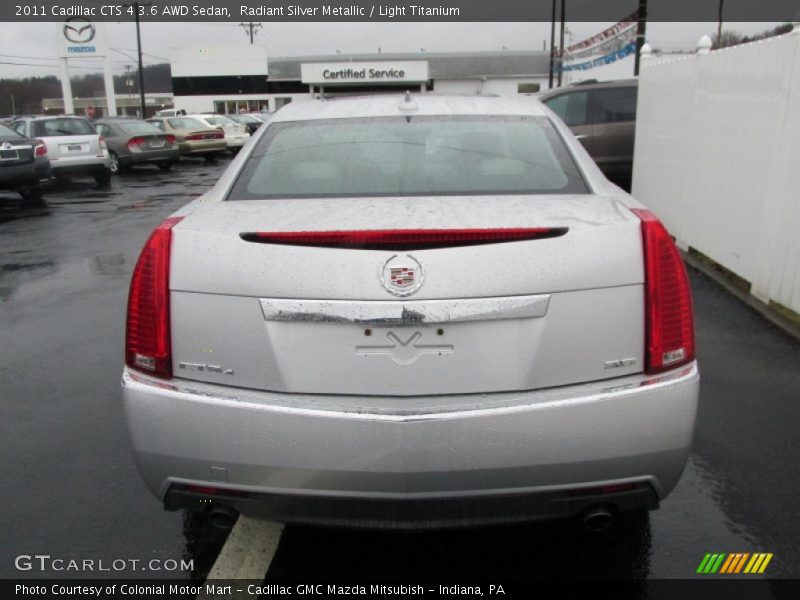 Radiant Silver Metallic / Light Titanium 2011 Cadillac CTS 4 3.6 AWD Sedan