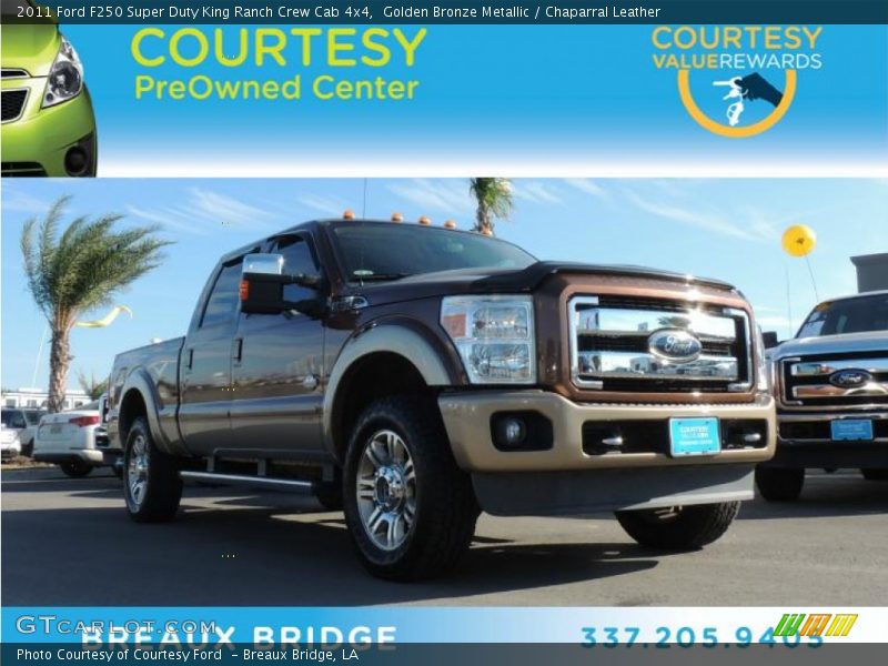Golden Bronze Metallic / Chaparral Leather 2011 Ford F250 Super Duty King Ranch Crew Cab 4x4