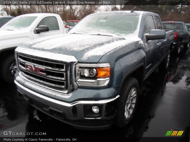 Stealth Gray Metallic / Jet Black 2014 GMC Sierra 1500 SLE Double Cab 4x4