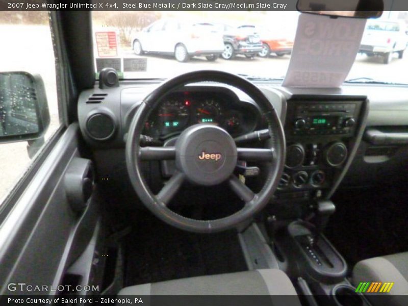 Steel Blue Metallic / Dark Slate Gray/Medium Slate Gray 2007 Jeep Wrangler Unlimited X 4x4