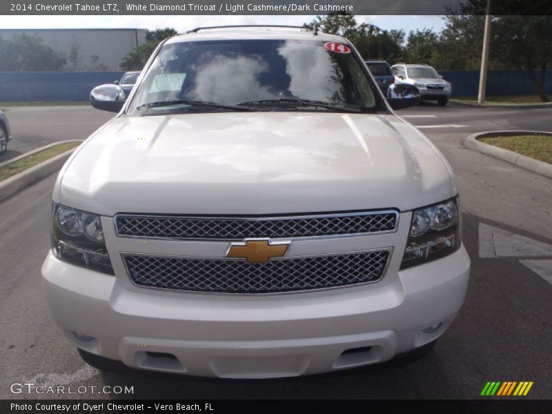 White Diamond Tricoat / Light Cashmere/Dark Cashmere 2014 Chevrolet Tahoe LTZ