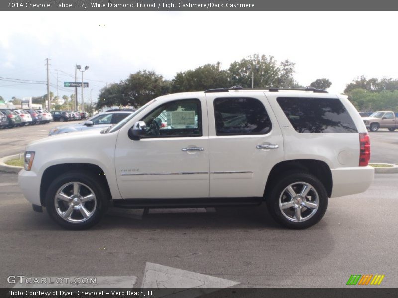 White Diamond Tricoat / Light Cashmere/Dark Cashmere 2014 Chevrolet Tahoe LTZ