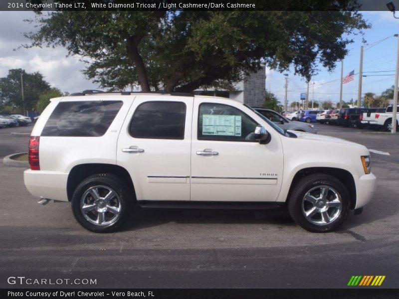 White Diamond Tricoat / Light Cashmere/Dark Cashmere 2014 Chevrolet Tahoe LTZ