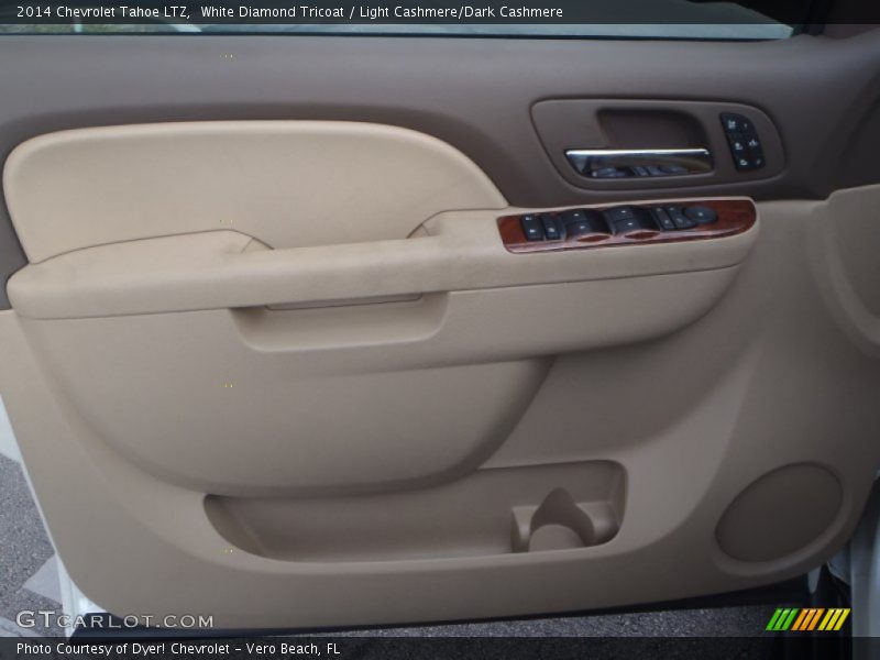 White Diamond Tricoat / Light Cashmere/Dark Cashmere 2014 Chevrolet Tahoe LTZ