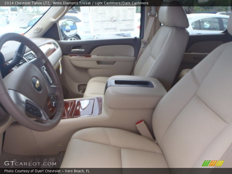White Diamond Tricoat / Light Cashmere/Dark Cashmere 2014 Chevrolet Tahoe LTZ