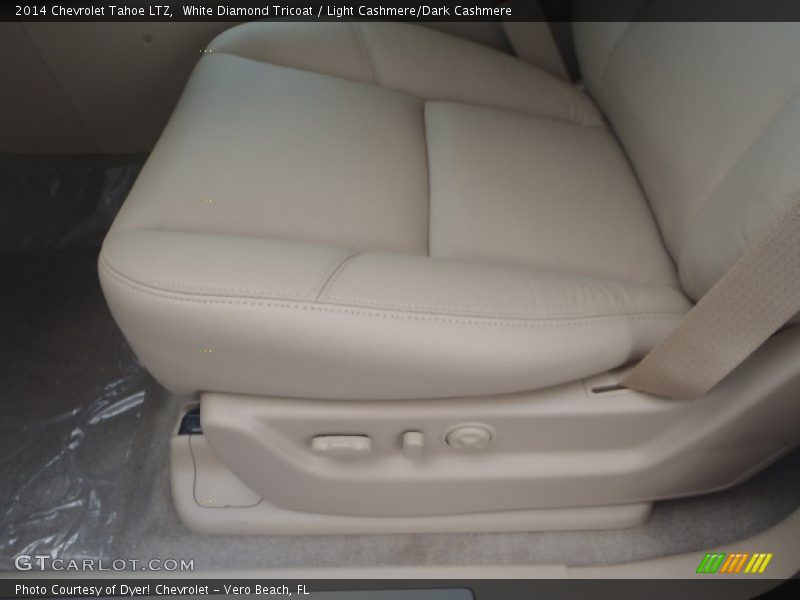 White Diamond Tricoat / Light Cashmere/Dark Cashmere 2014 Chevrolet Tahoe LTZ