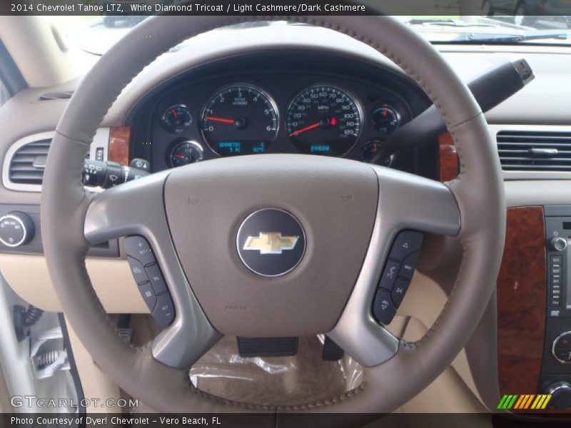 White Diamond Tricoat / Light Cashmere/Dark Cashmere 2014 Chevrolet Tahoe LTZ