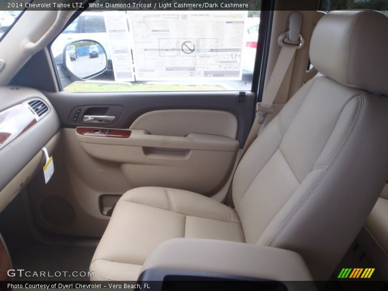 White Diamond Tricoat / Light Cashmere/Dark Cashmere 2014 Chevrolet Tahoe LTZ