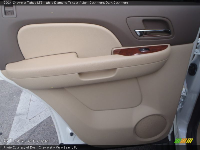 White Diamond Tricoat / Light Cashmere/Dark Cashmere 2014 Chevrolet Tahoe LTZ