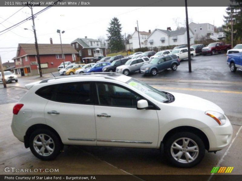 Pearl White / Black 2011 Nissan Rogue SV AWD