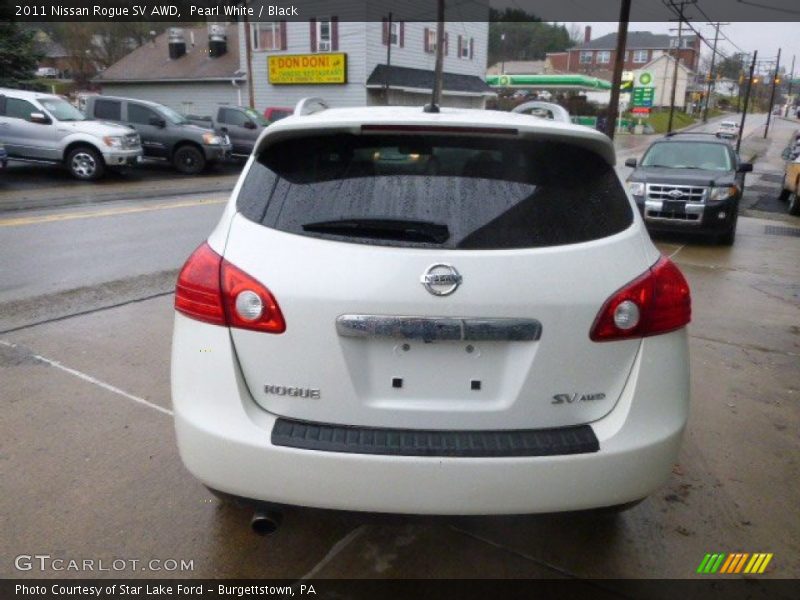 Pearl White / Black 2011 Nissan Rogue SV AWD