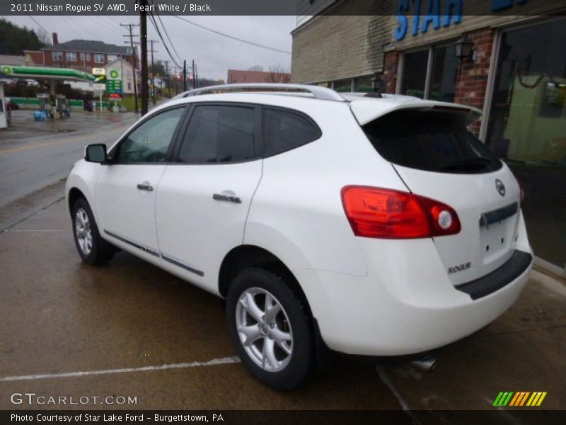 Pearl White / Black 2011 Nissan Rogue SV AWD