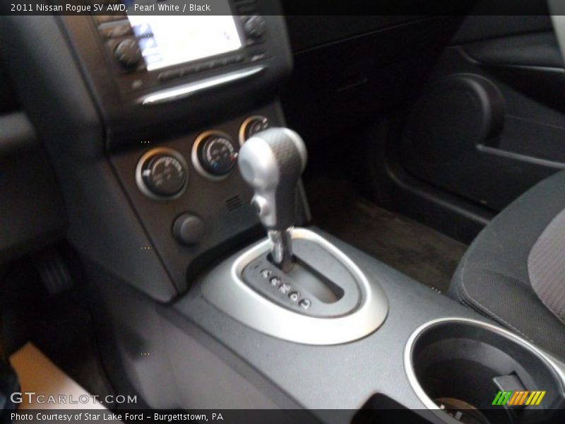 Pearl White / Black 2011 Nissan Rogue SV AWD