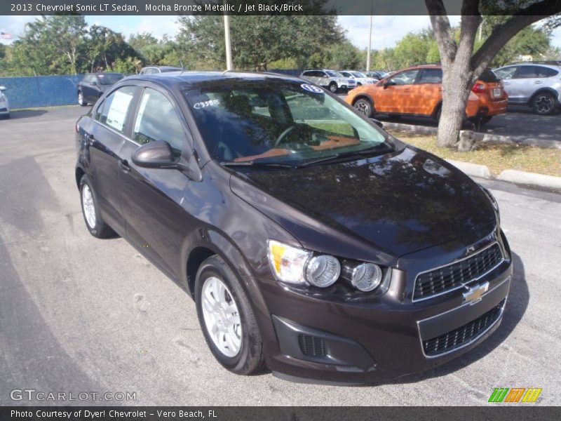 Mocha Bronze Metallic / Jet Black/Brick 2013 Chevrolet Sonic LT Sedan