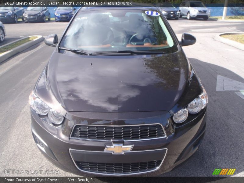 Mocha Bronze Metallic / Jet Black/Brick 2013 Chevrolet Sonic LT Sedan