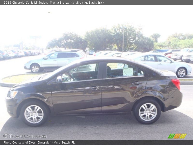 Mocha Bronze Metallic / Jet Black/Brick 2013 Chevrolet Sonic LT Sedan