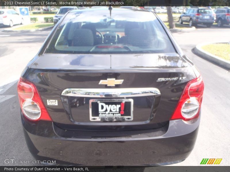 Mocha Bronze Metallic / Jet Black/Brick 2013 Chevrolet Sonic LT Sedan