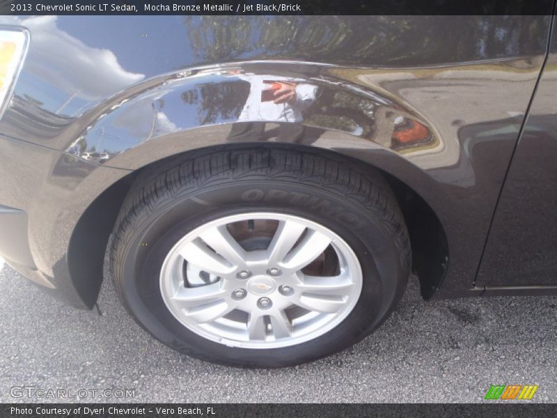 Mocha Bronze Metallic / Jet Black/Brick 2013 Chevrolet Sonic LT Sedan