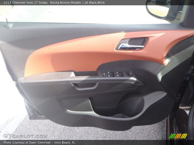 Mocha Bronze Metallic / Jet Black/Brick 2013 Chevrolet Sonic LT Sedan