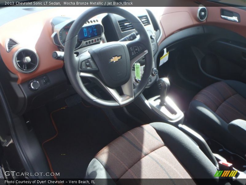 Mocha Bronze Metallic / Jet Black/Brick 2013 Chevrolet Sonic LT Sedan