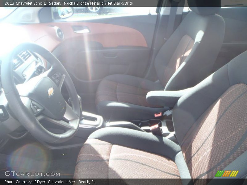 Mocha Bronze Metallic / Jet Black/Brick 2013 Chevrolet Sonic LT Sedan
