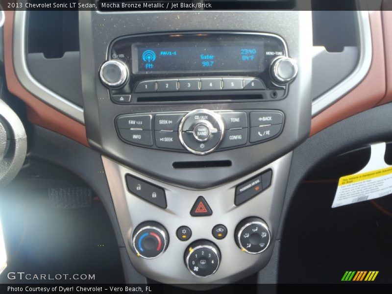 Mocha Bronze Metallic / Jet Black/Brick 2013 Chevrolet Sonic LT Sedan