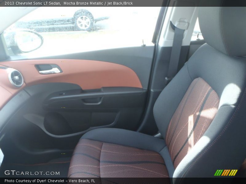 Mocha Bronze Metallic / Jet Black/Brick 2013 Chevrolet Sonic LT Sedan