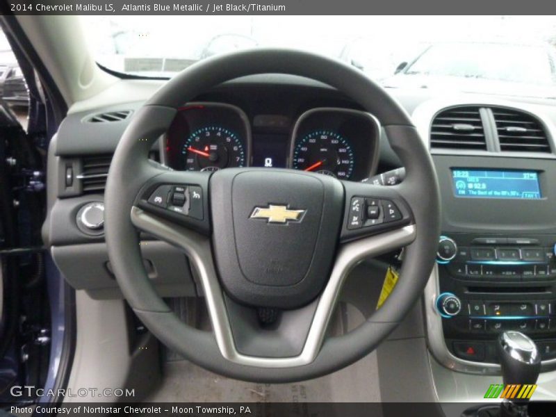 Atlantis Blue Metallic / Jet Black/Titanium 2014 Chevrolet Malibu LS