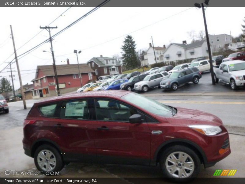 Sunset / Charcoal Black 2014 Ford Escape S