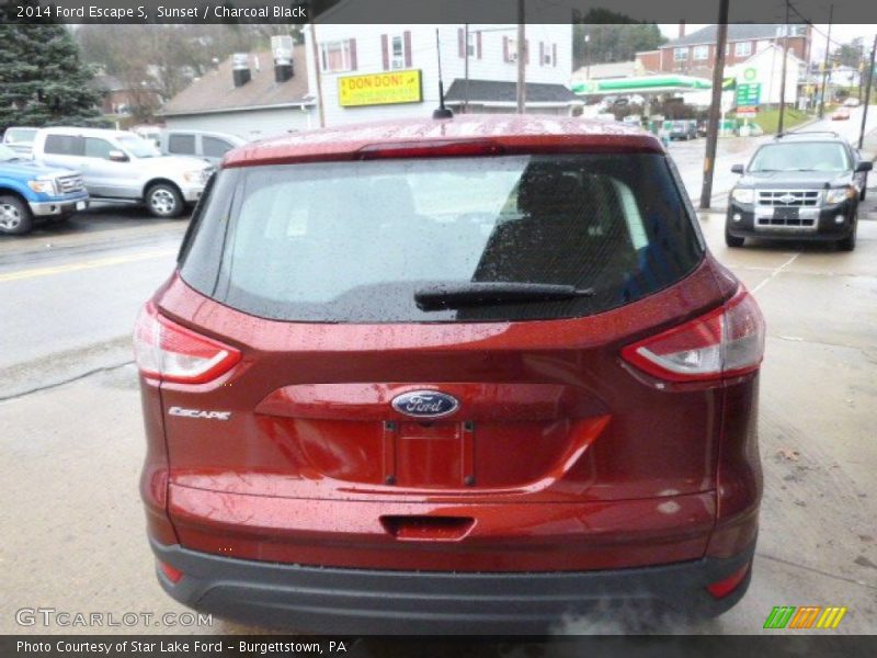 Sunset / Charcoal Black 2014 Ford Escape S